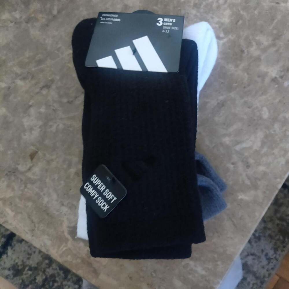 Adidas Men's Black Socks